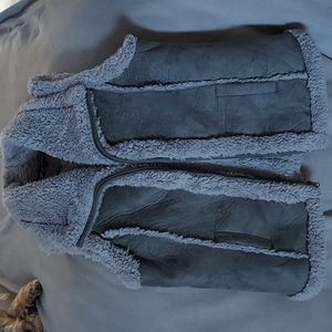 Big Chill vest,full zip front. Size is Large.  Gray faux suede.
